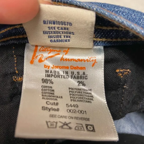 Citizens of humanity 002-001 bootcut jeans size 25