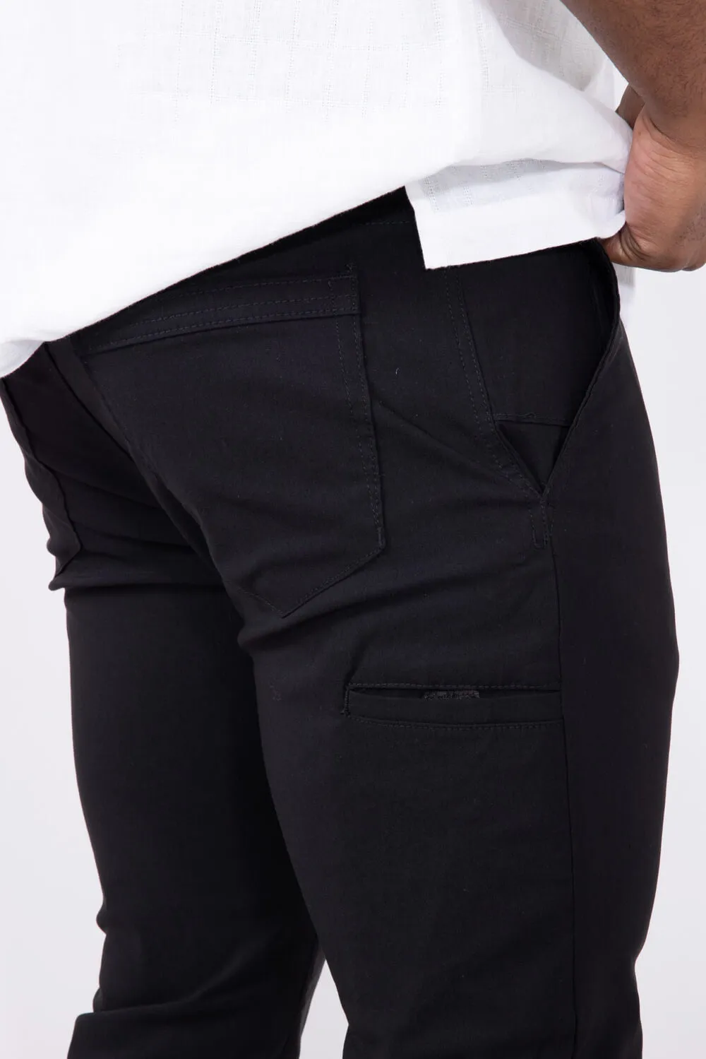 Copper & Oak Faille Utility Pants for Men in Black | W5S800-004-BLK