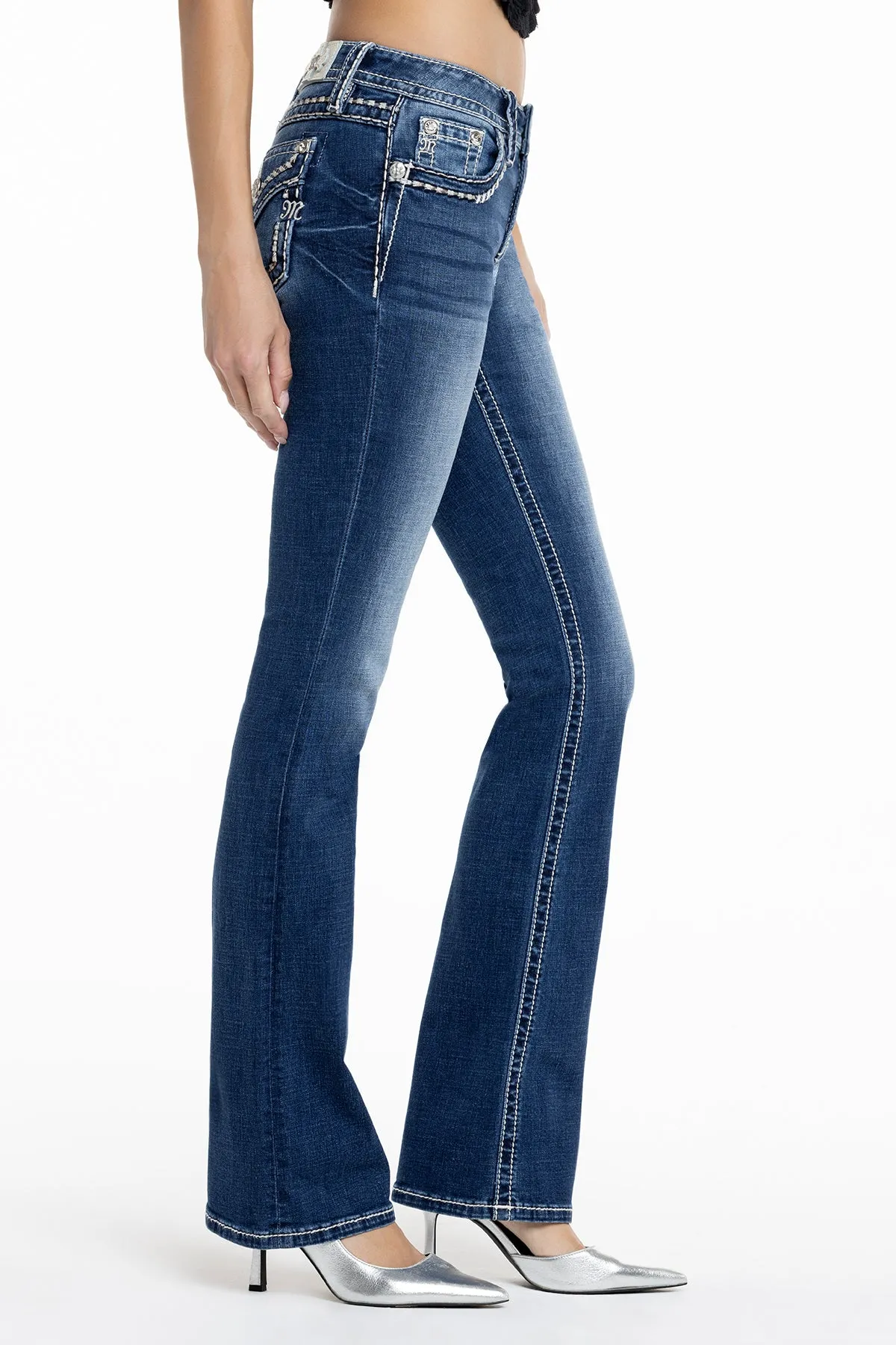 Cora Stitched Bootcut Jeans