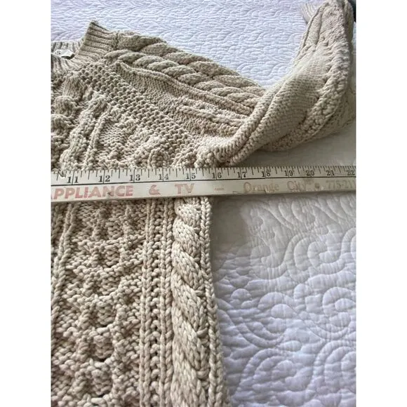 COS Beige Cable Knit Pullover Sweater Size XS