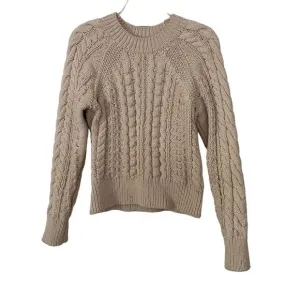 COS Beige Cable Knit Pullover Sweater Size XS
