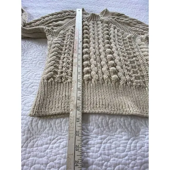 COS Beige Cable Knit Pullover Sweater Size XS
