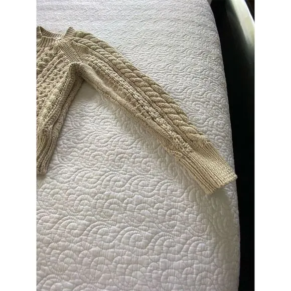 COS Beige Cable Knit Pullover Sweater Size XS