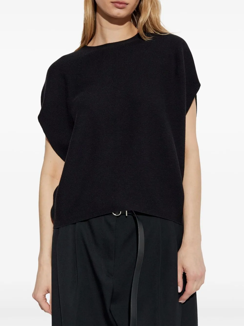 Cotton blend knitted top