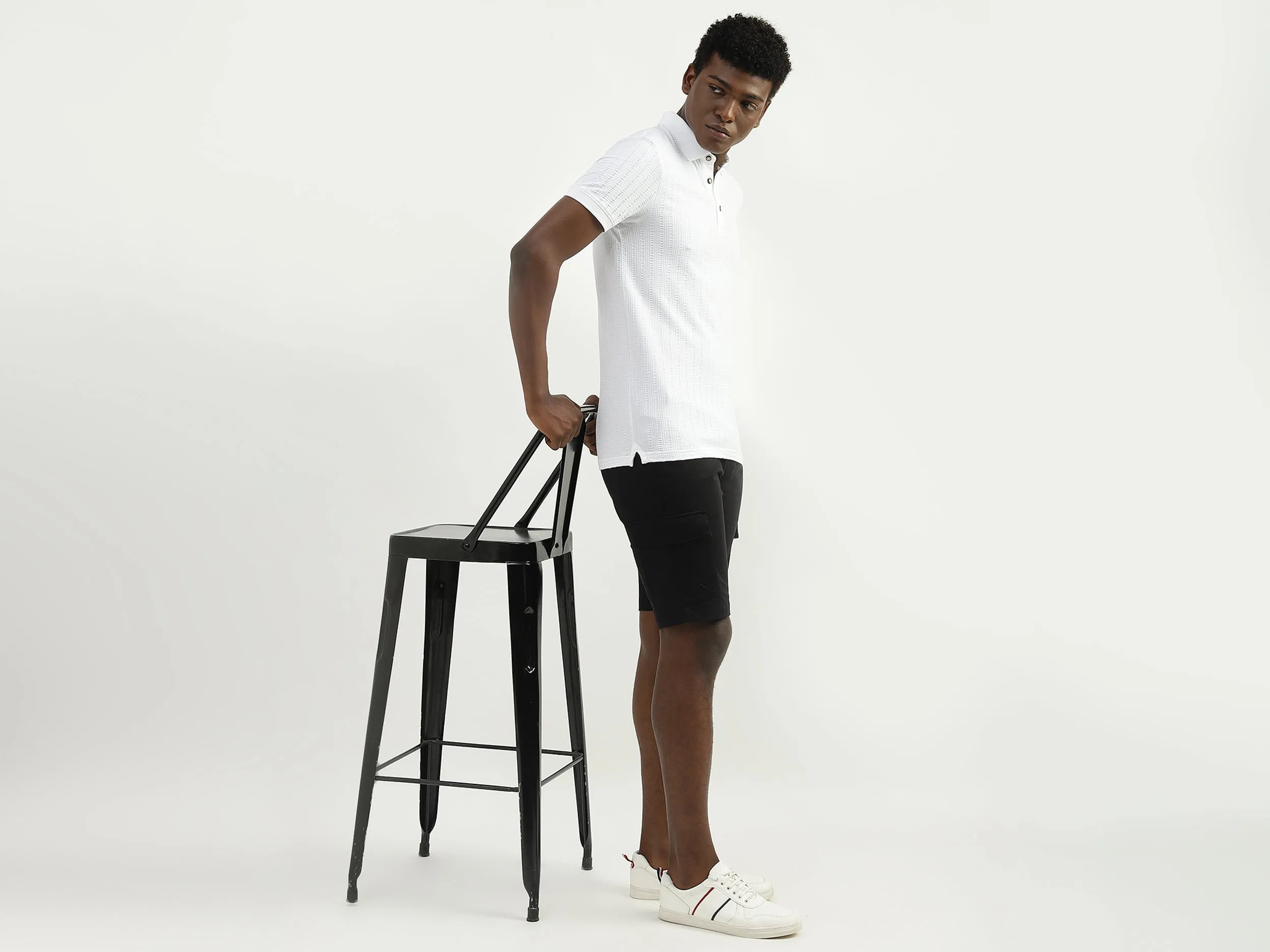 Cotton Solid Regular Fit Mens Shorts