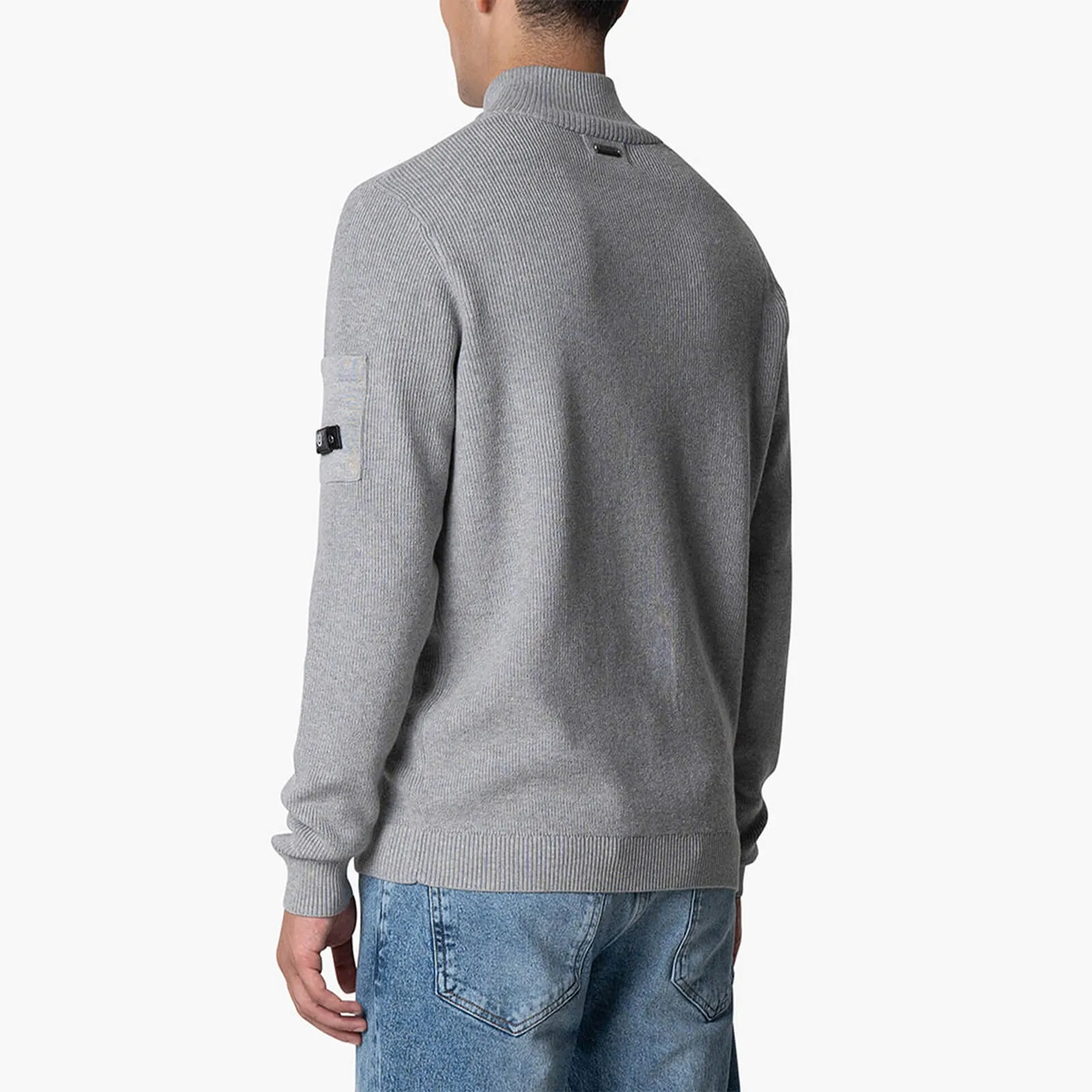 D'AZUR KNITTED HALFZIP | GREY MELEE