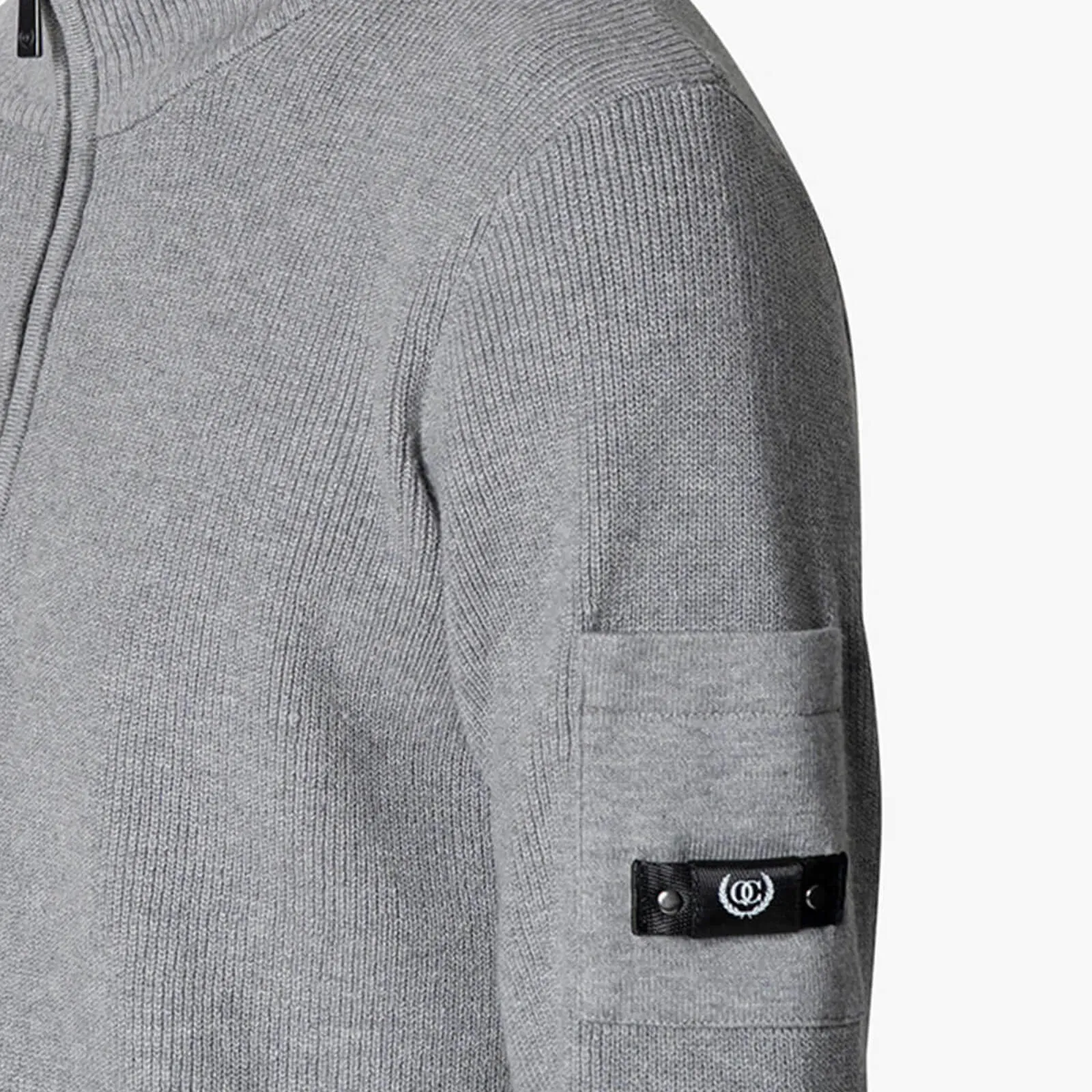 D'AZUR KNITTED HALFZIP | GREY MELEE