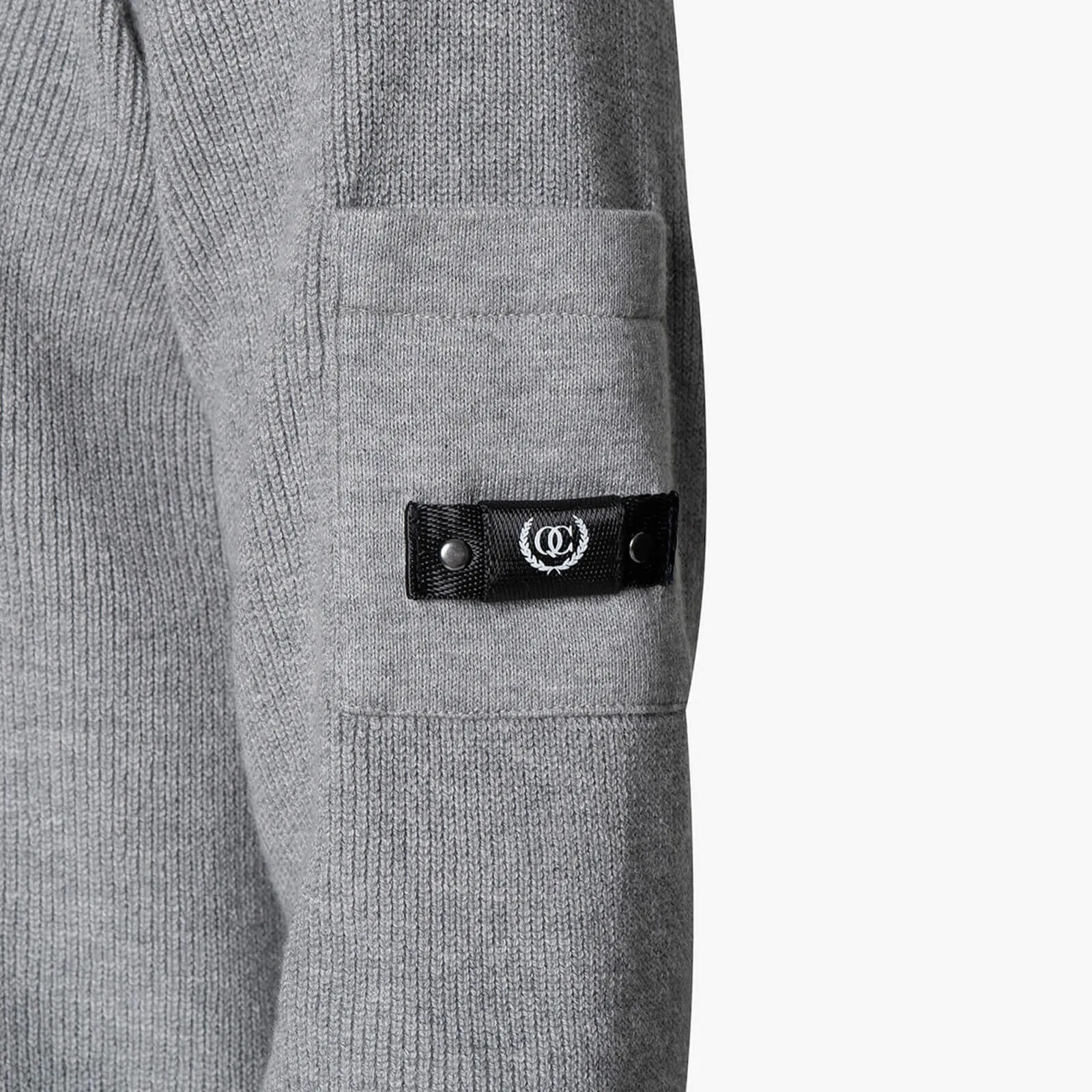 D'AZUR KNITTED HALFZIP | GREY MELEE