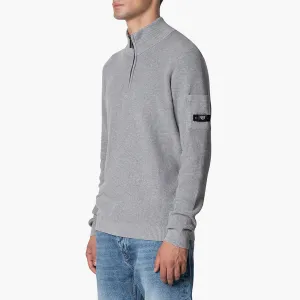 D'AZUR KNITTED HALFZIP | GREY MELEE