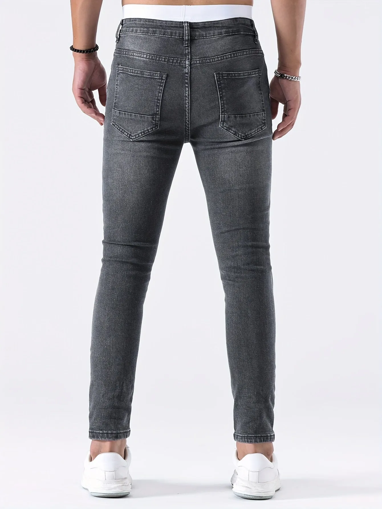 Denim Vortex™ | Men's Distressed Skinny Jeans | Ripped Design, Tapered Fit, Casual Streetwear Style