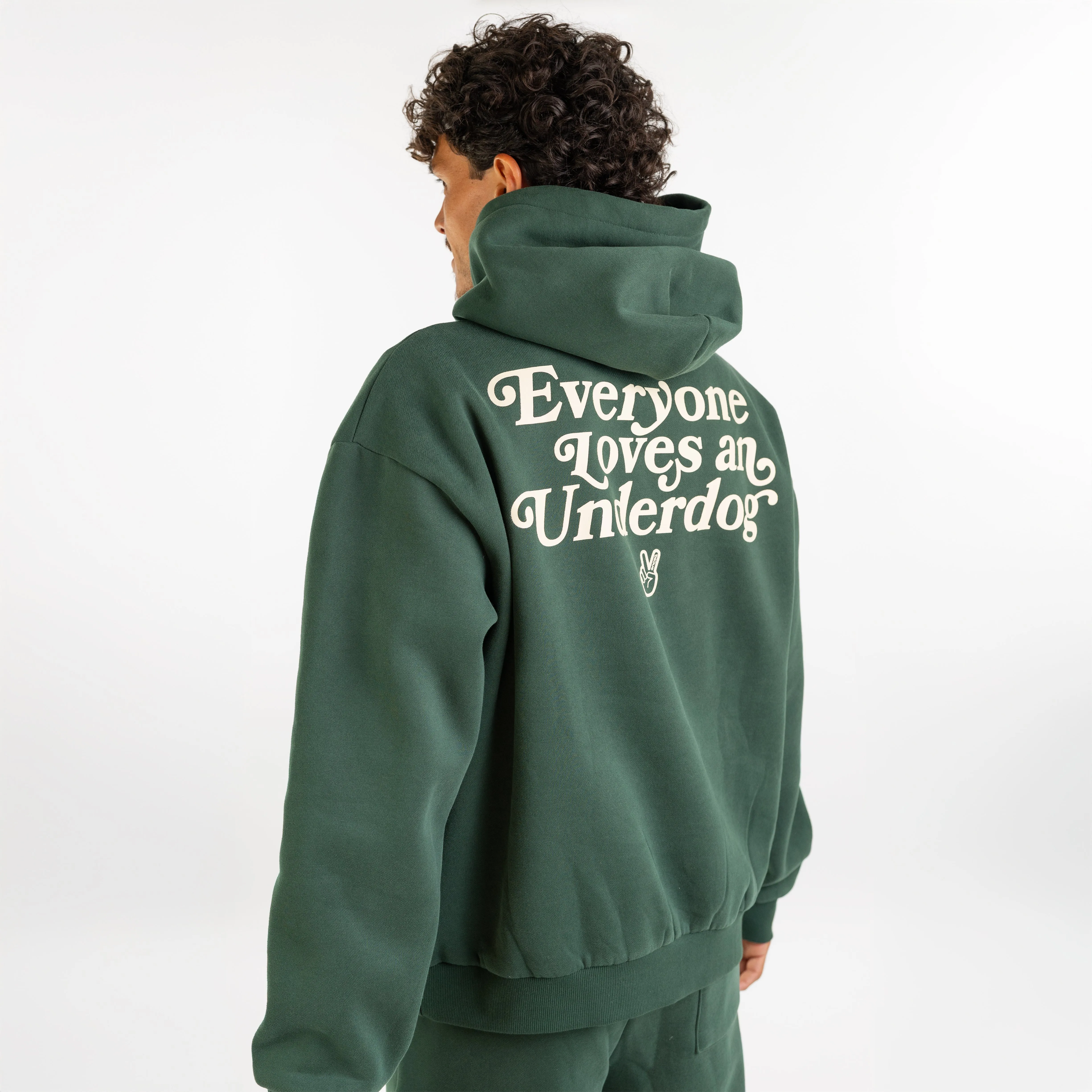 DEUCE EVERYONE LOVES AN UNDERDOG HOODIE | Forest Green