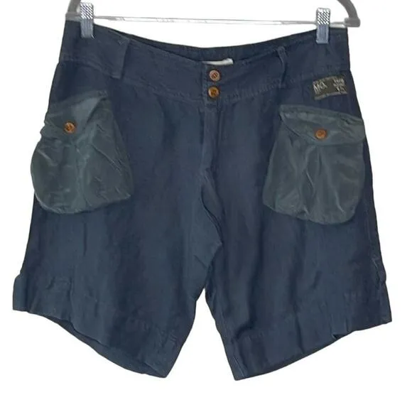 DIESEL  LINEN CARGO SILK  POCKETS  WOMEN'S SHORTS SIZE 31