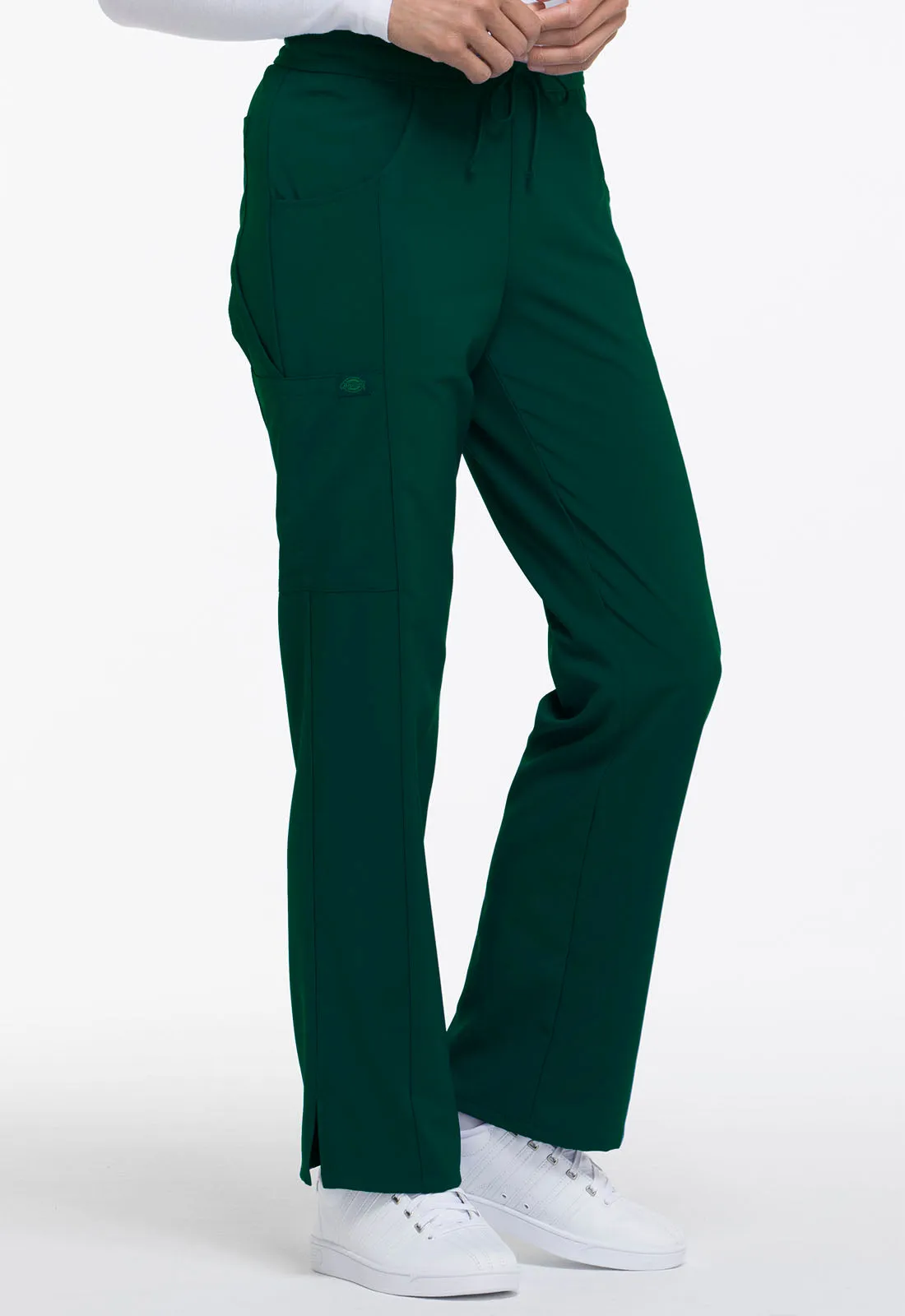 EDS Essentials DK010 Mid Rise Straight Leg Drawstring Pants Hunter Green