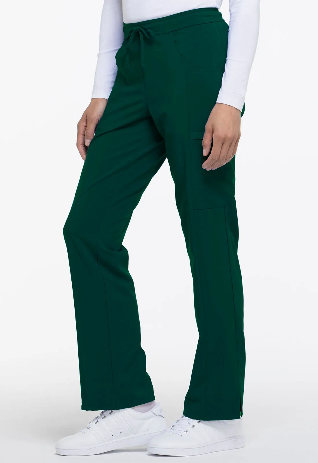 EDS Essentials DK010 Mid Rise Straight Leg Drawstring Pants Hunter Green