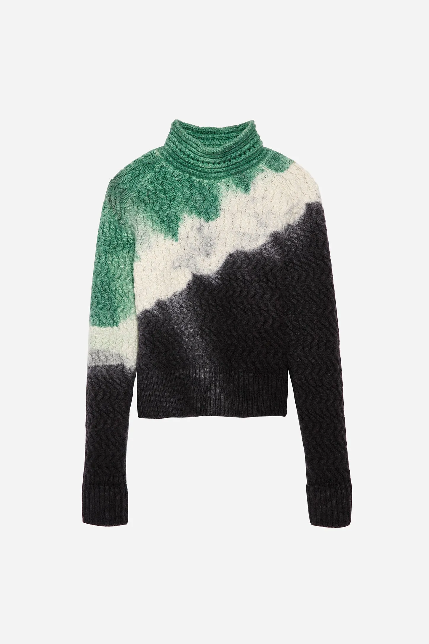 FAULKNER PAINT SWEATER IN RORSCHACH-GREEN