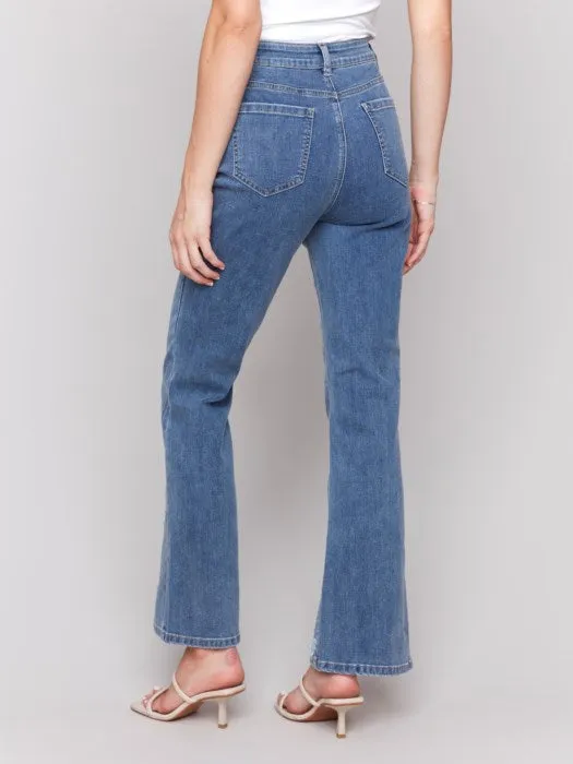 Floral Embroidered Bootcut Jean