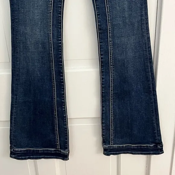 Free People We The Free Dark Wash Bootcut Jeans Size 24 Western Rodeo Boho