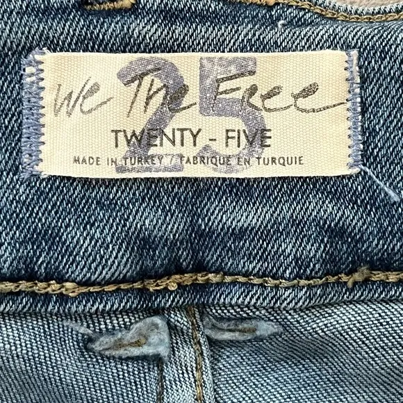 Free People We the Free Shayla Boot Cut Denim Blue Jeans Size 25 Western Rodeo