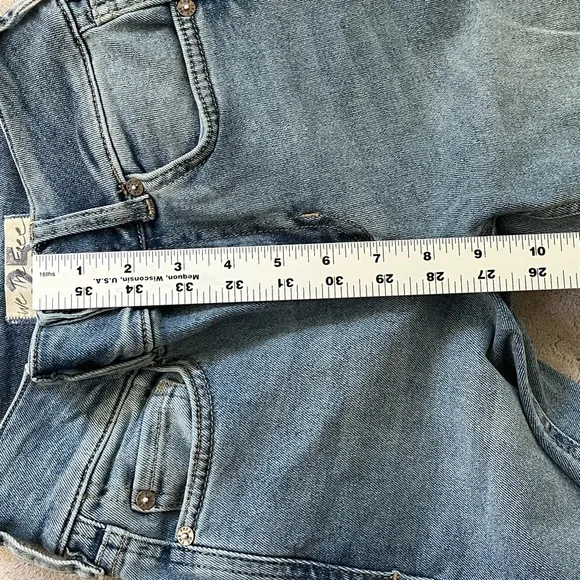 Free People We the Free Shayla Boot Cut Denim Blue Jeans Size 25 Western Rodeo