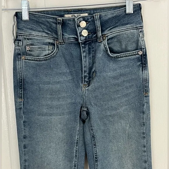 Free People We the Free Shayla Boot Cut Denim Blue Jeans Size 25 Western Rodeo