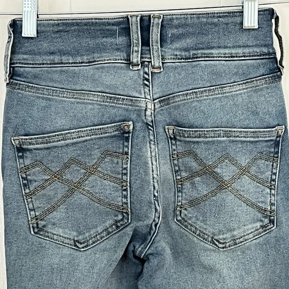 Free People We the Free Shayla Boot Cut Denim Blue Jeans Size 25 Western Rodeo
