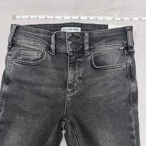 Free People We the Free Shayla Women's Jeans Black Mid Rise Boot Cut Size 26S