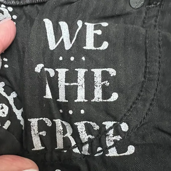 Free People We the Free Shayla Women's Jeans Black Mid Rise Boot Cut Size 26S