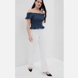 GAP Mid Rise Y2k Baby Boot Jeans Size 33/16 SHORT Optic White RETAIL $80