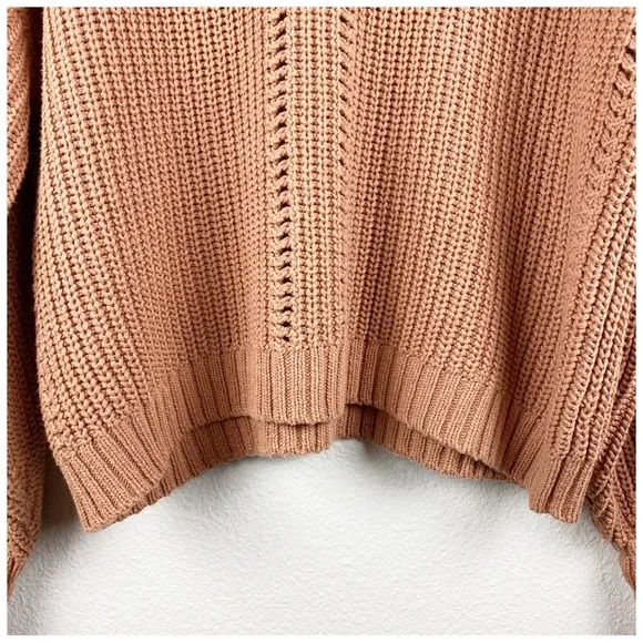Gentle Fawn Arizona Chunky V-Neck Sweater in Clay Size XL
