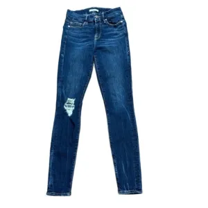Good American Skinny Jeans Ripped Knee Dark Wash Denim Stretch Women's 6/30