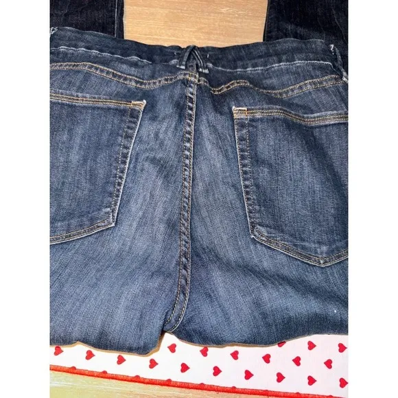 Good American Skinny Jeans Ripped Knee Dark Wash Denim Stretch Women's 6/30