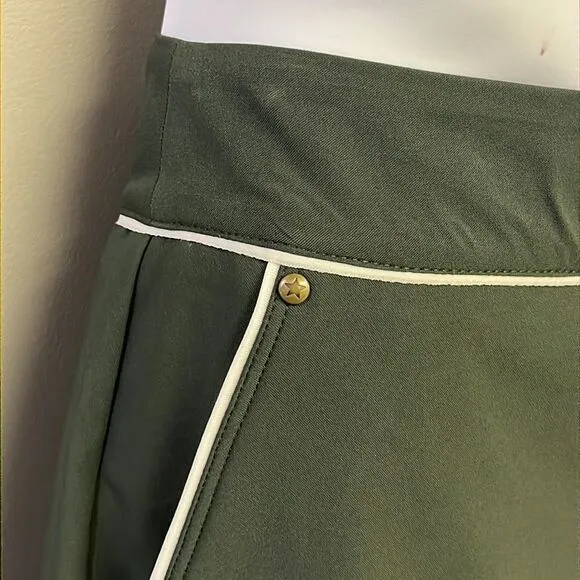 Greg Norman Olive Green Women’s Pull-on Golf Skort with Built-in Shorts- Size 12