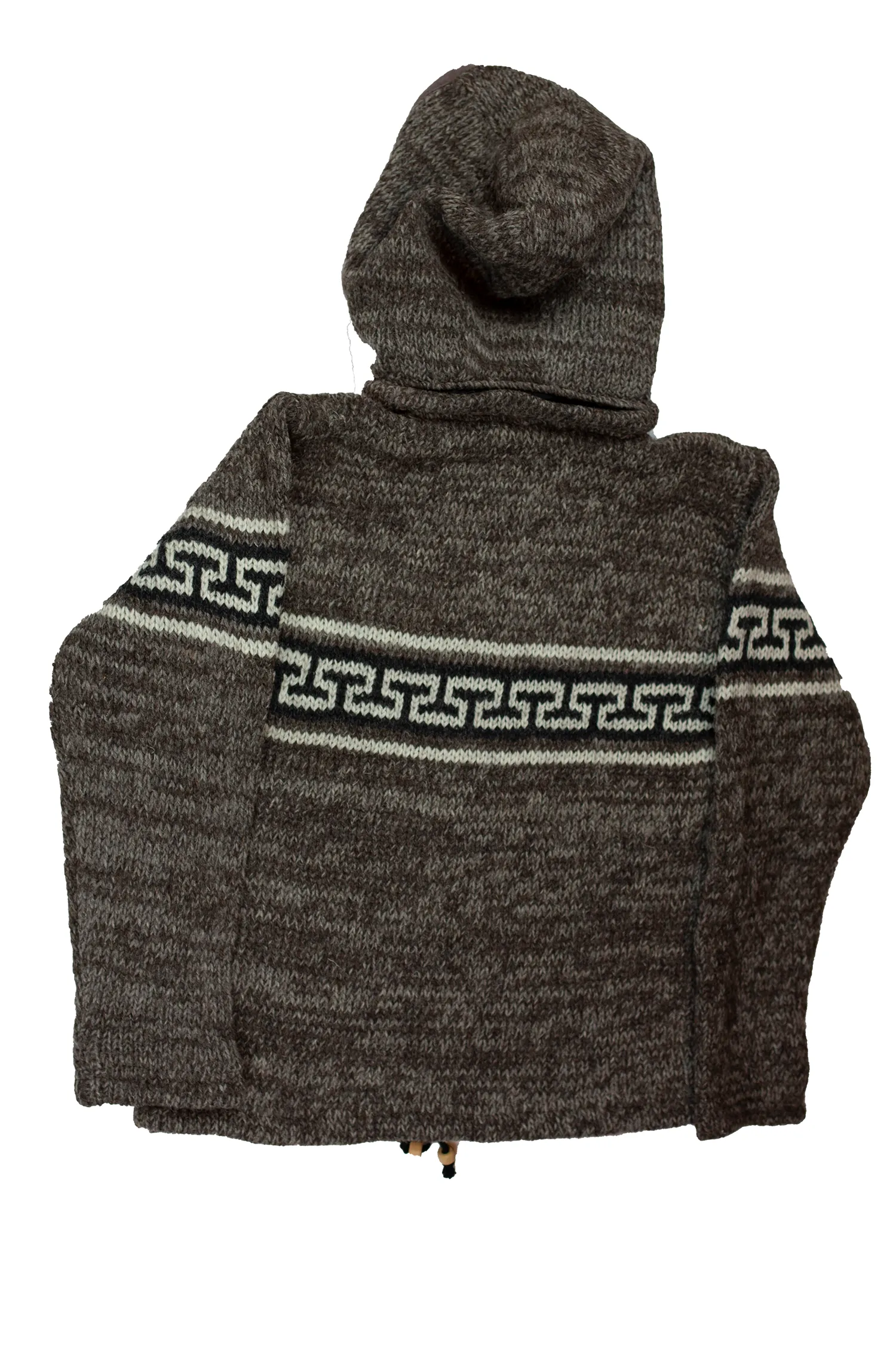 Hand knitted woolen jacket/sweater with soft inner fleece - HMPWJ14