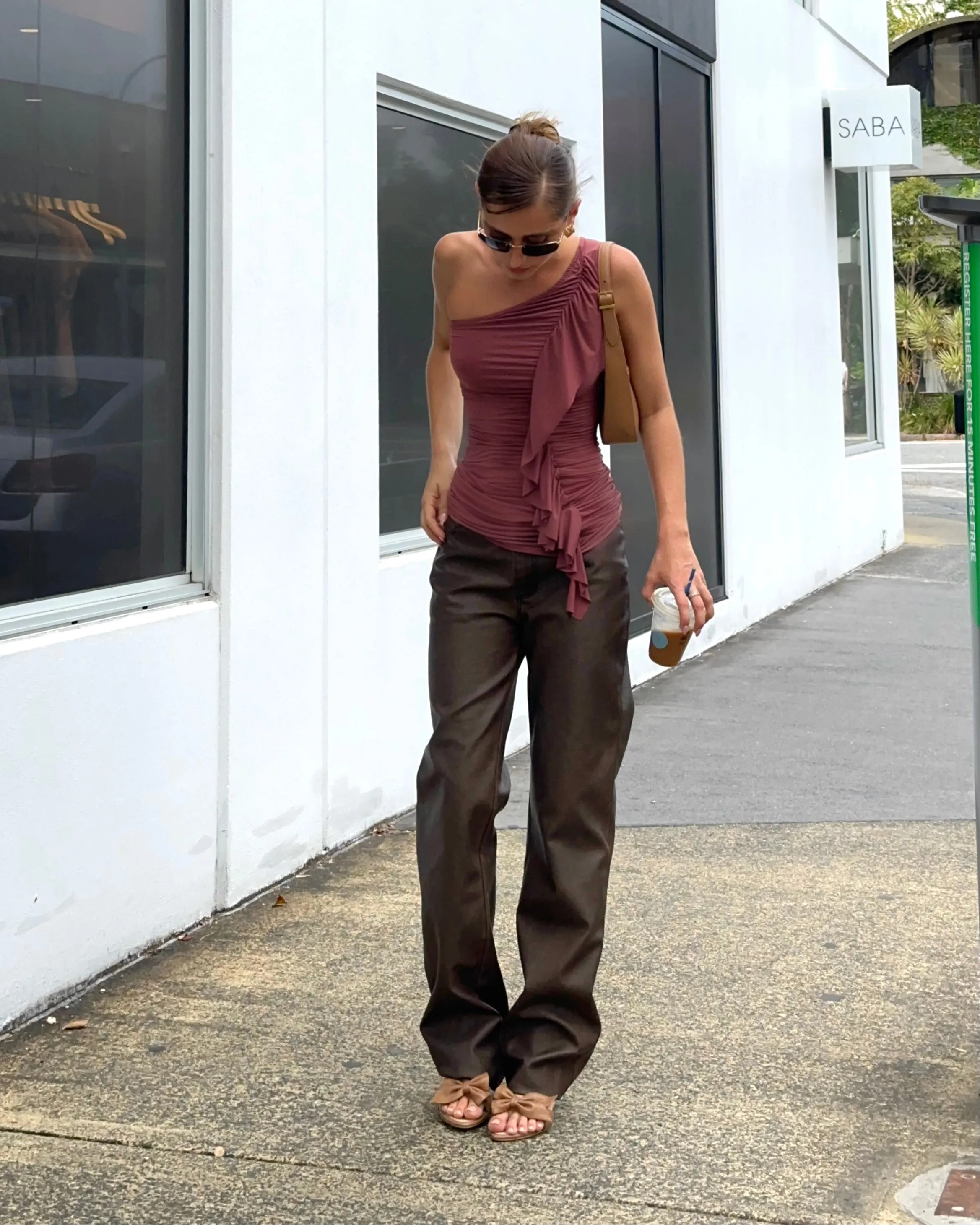Harmony Pant in Washed Choc