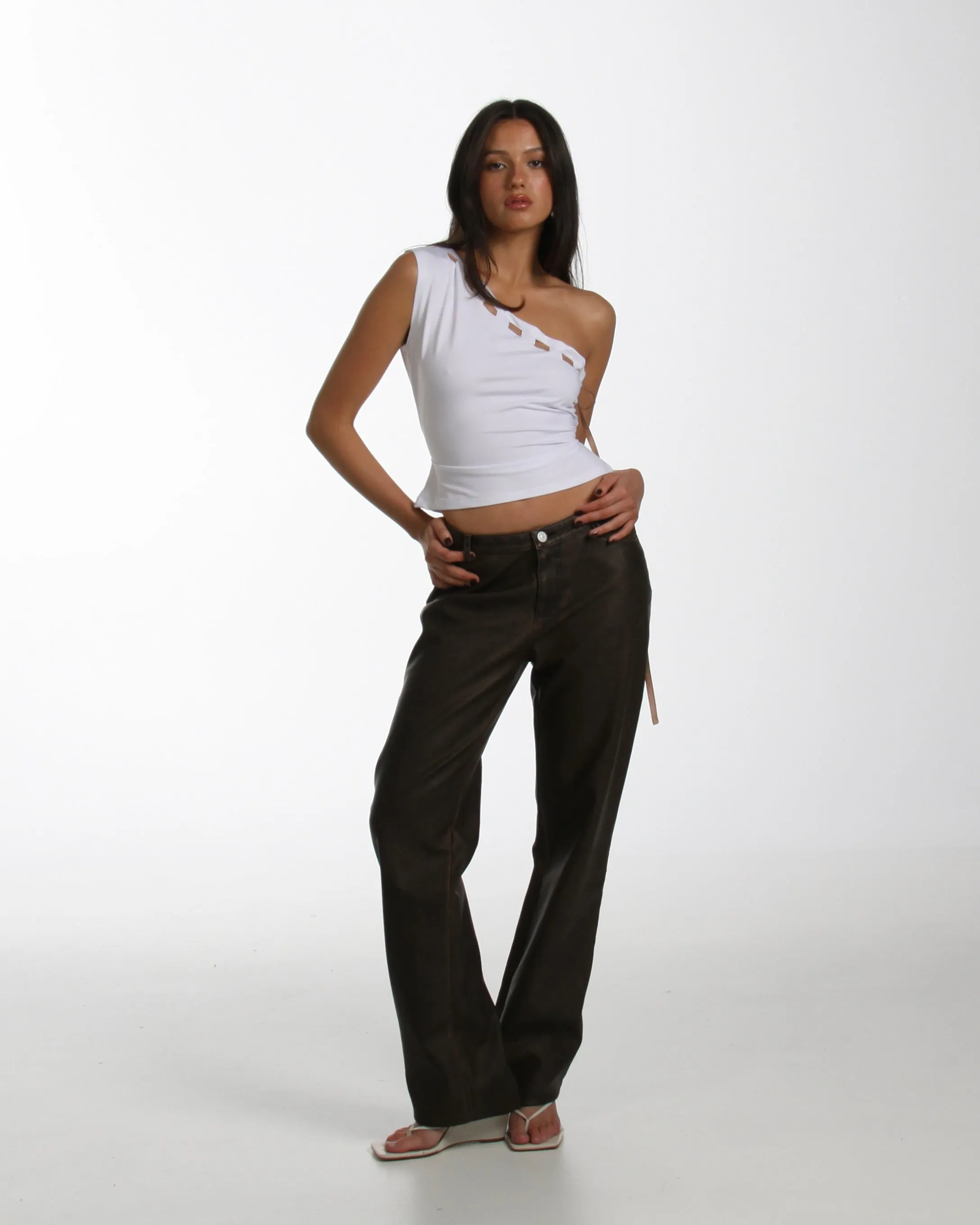 Harmony Pant in Washed Choc