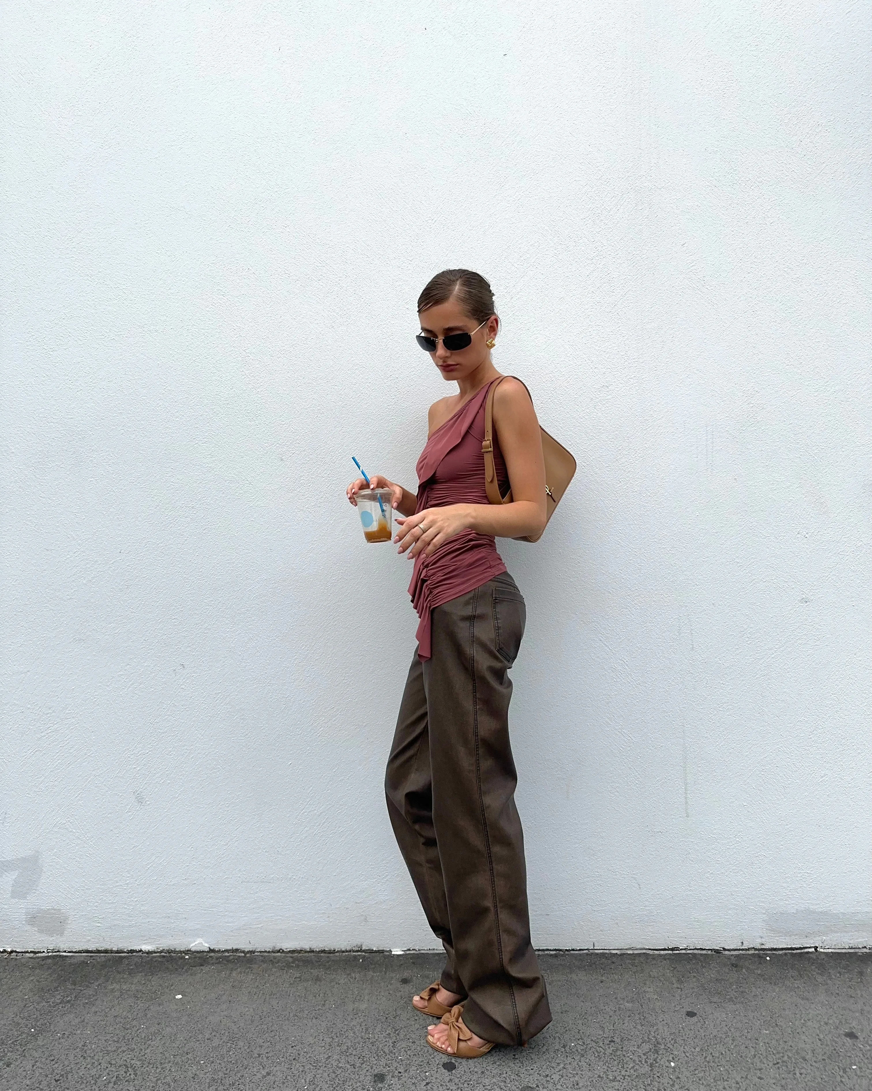 Harmony Pant in Washed Choc