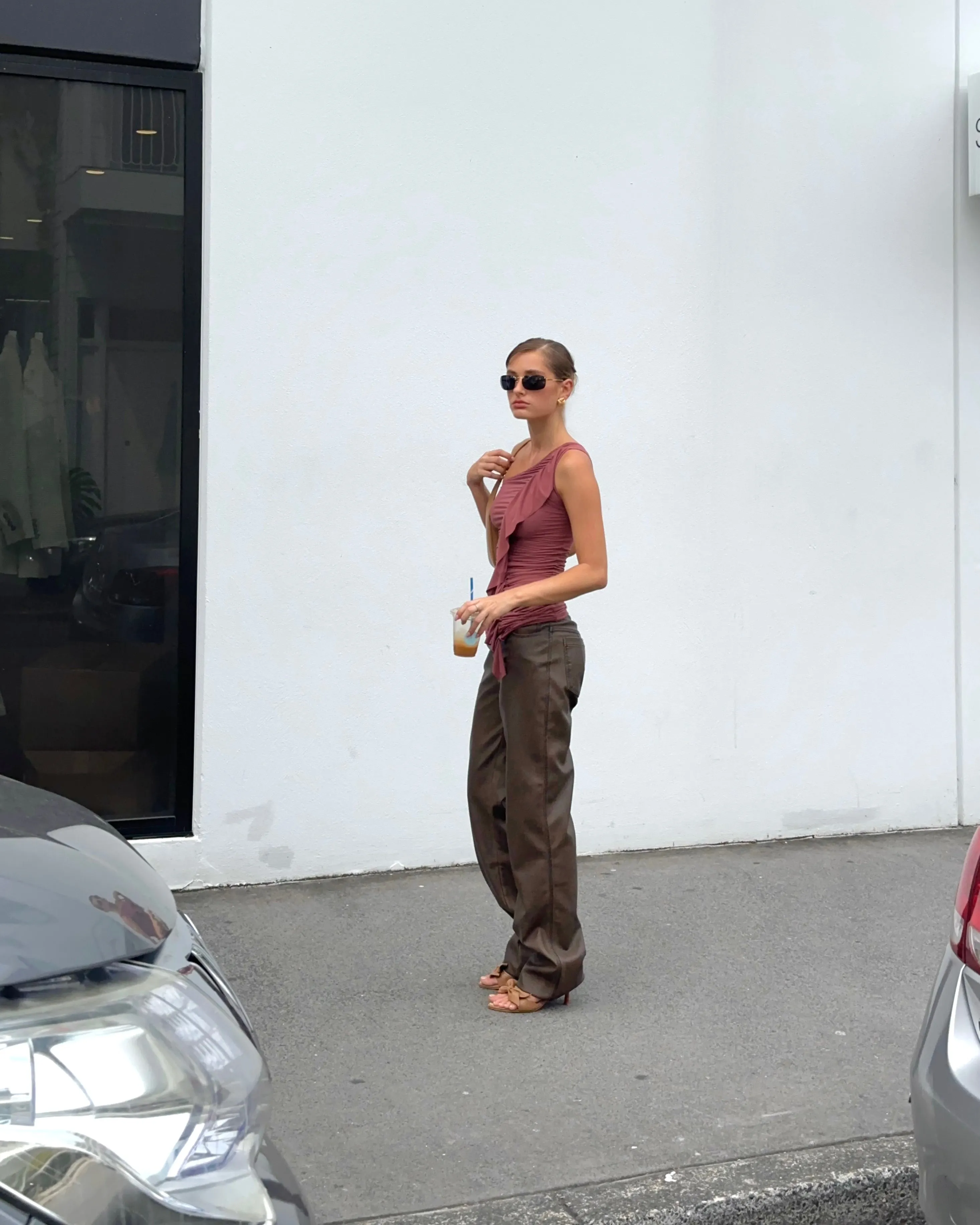 Harmony Pant in Washed Choc