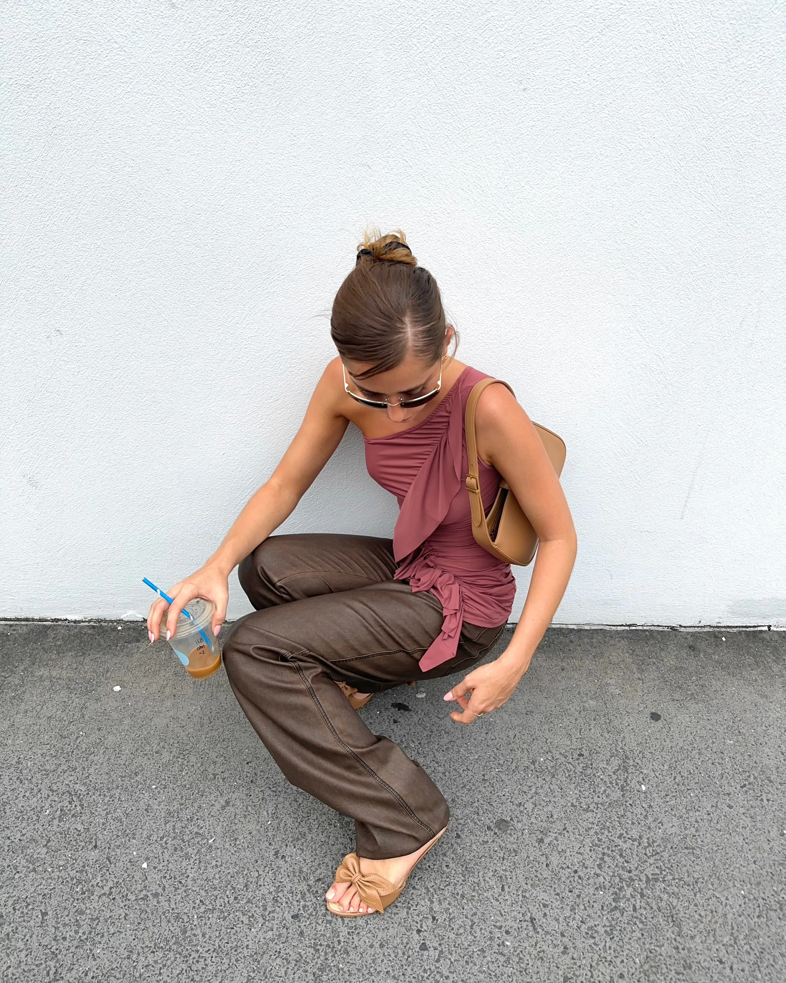 Harmony Pant in Washed Choc