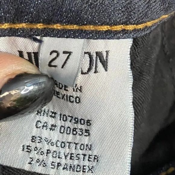 Hudson Dark Washed Signature Bootcut Jeans Sz 27