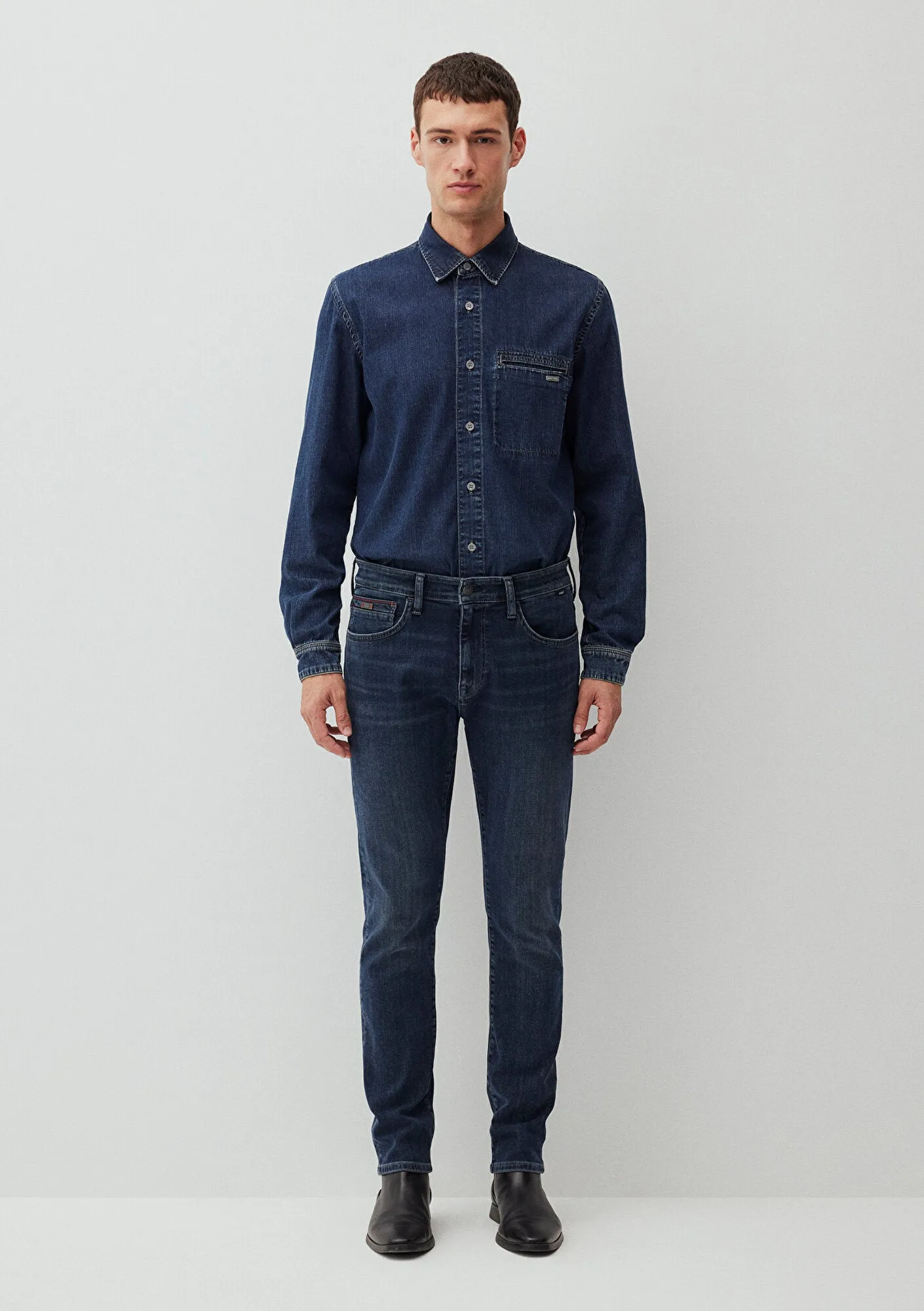 Jake Faded Indigo Mavi Black Jean Pants