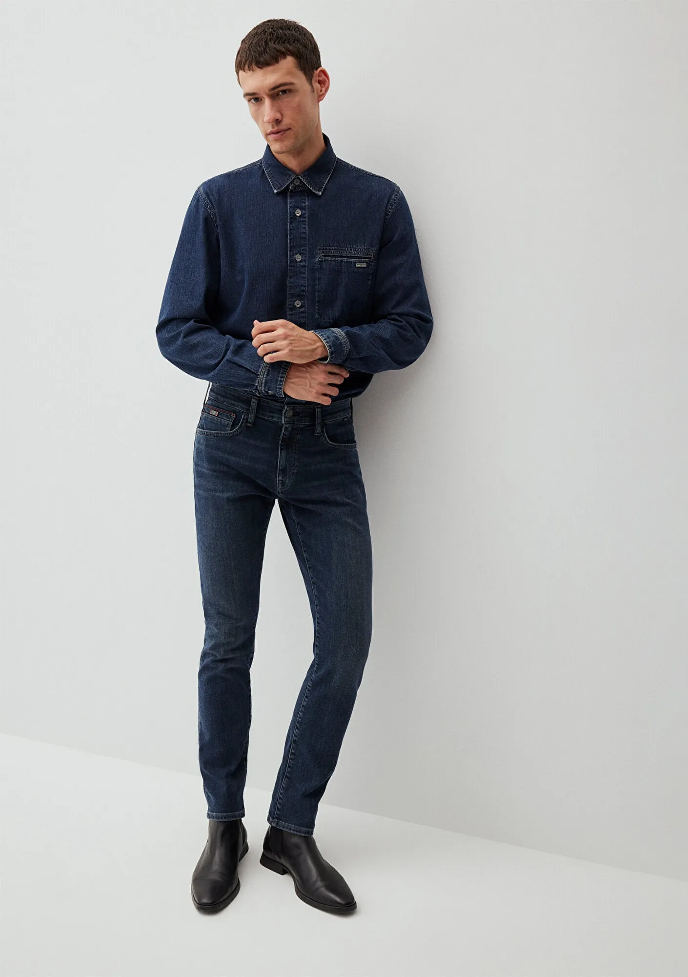 Jake Faded Indigo Mavi Black Jean Pants