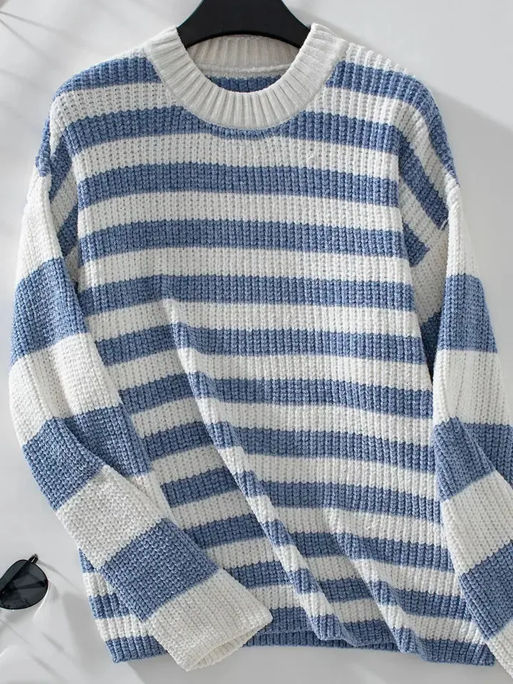 Jaxson Chenille Pullover Sweater - Blue