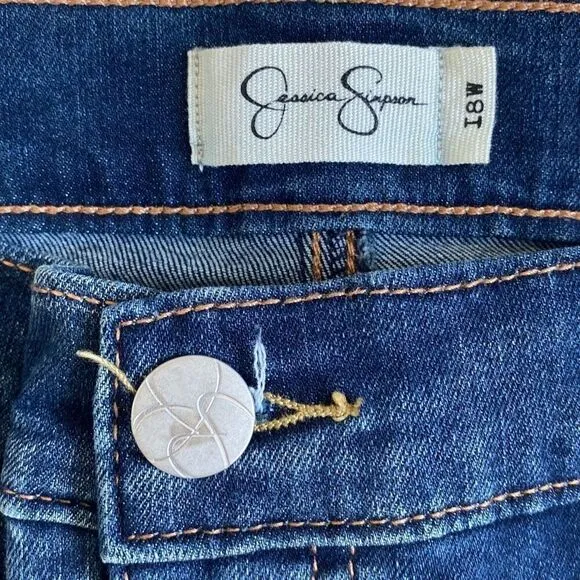 Jessica Simpson NWT Midrise Bootcut Jeans Ventura Blue Medium Wash 16W 18W XL