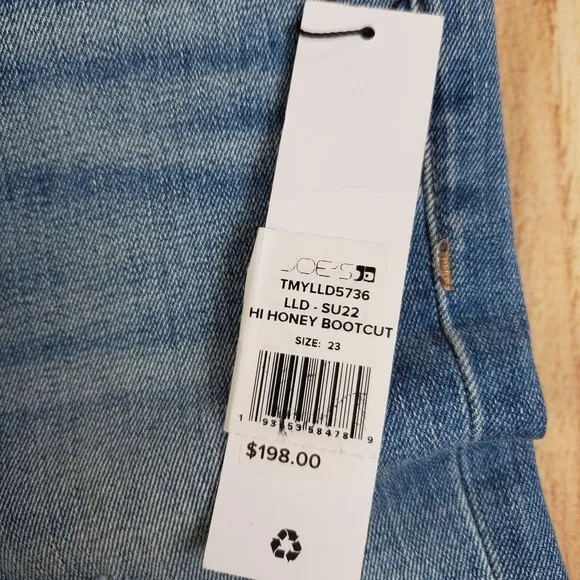 Joe's Jeans Womans 23 Blue Hi Honey Lovelight Destruct Curvy Boot Cut