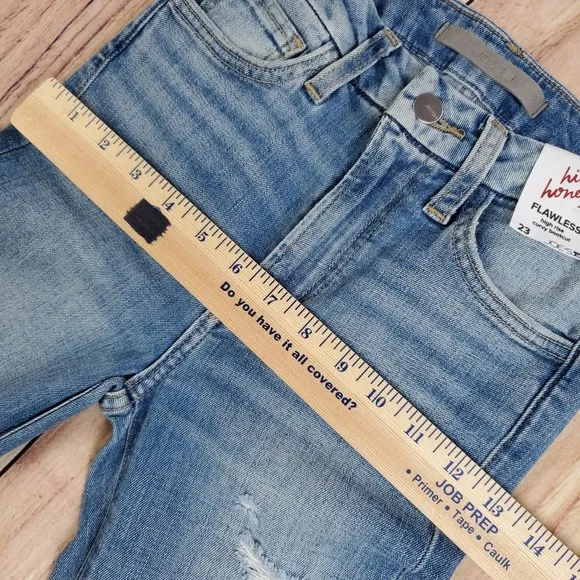Joe's Jeans Womans 23 Blue Hi Honey Lovelight Destruct Curvy Boot Cut