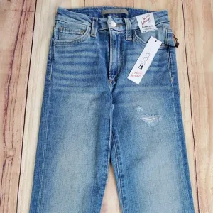 Joe's Jeans Womans 23 Blue Hi Honey Lovelight Destruct Curvy Boot Cut