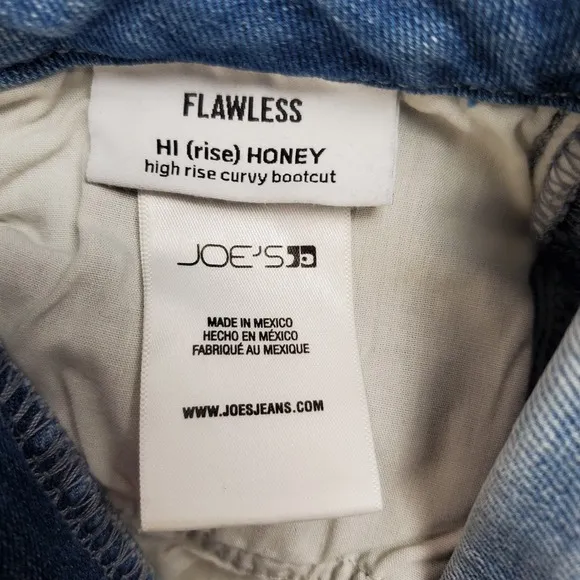 Joe's Jeans Womans 23 Blue Hi Honey Lovelight Destruct Curvy Boot Cut