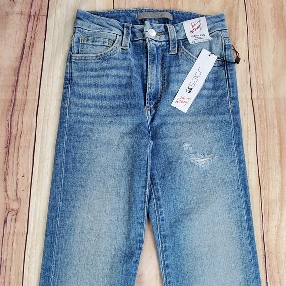 Joe's Jeans Womans 23 Blue Hi Honey Lovelight Destruct Curvy Boot Cut