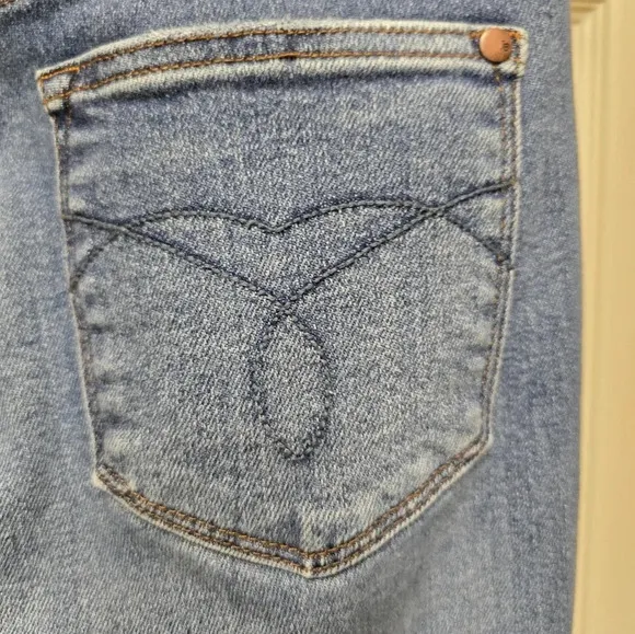 JUDY BLUE Jeans Bootcut High-Rise Raw Hem Frayed Bl Denim Stretch JB88604 Sz9/29