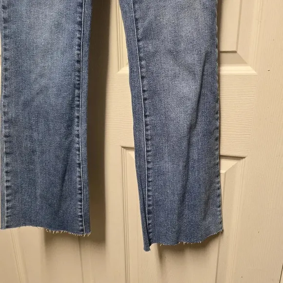 JUDY BLUE Jeans Bootcut High-Rise Raw Hem Frayed Bl Denim Stretch JB88604 Sz9/29